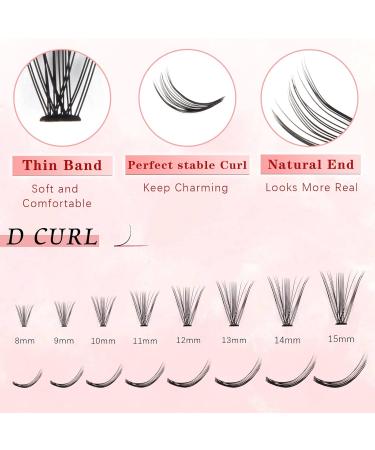 Glowing Win Cluster Eyelashes - 228Pcs Natural Individual Lash Extensions (0.07D 20D Mix 8-15mm) for DIY At-Home Applications - Buy Online on SooperMarket.com