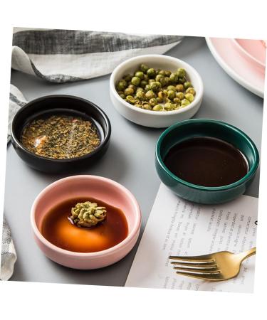 MAGICLULU 8 Pcs Sauce Dish Vinegar Dish Sauce Serving Sauce Bowls Relish Plate Small Ceramic Bowl Soy Sauce Dish Ingredient Bowls for Prep Sauce Seasoning Dish Fruit Seasoning re-usable 9X9X2.5CMx4pcs Blackx4pcs - Buy Online on SooperMarket.com