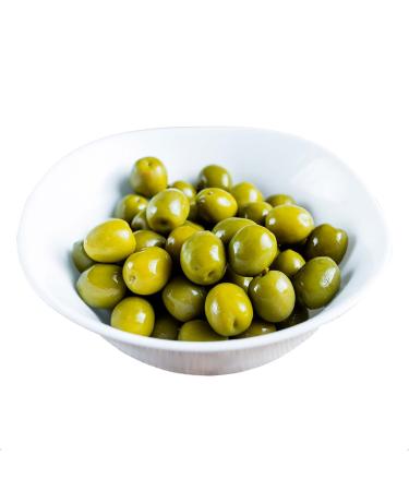Premium Quality Nocellara Olives from Sicily Large Italian Green Olives with Stone Sweet Buttery Flavour in Brine Tub of 5kg Drained Weight of 3.5kg