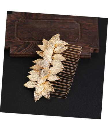 ABOOFAN Hair Comb Leaves Vintage Hair Side Combs Golden Bridal Side Comb Styling Head Flower Girl Headband Bridal Hair Accessories Headbands for Girls Hair up Alloy Manual Bridesmaid - Buy Online on SooperMarket.com
