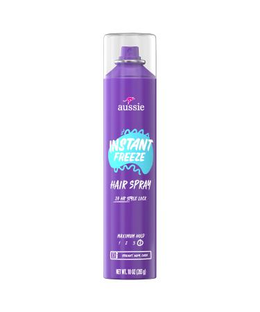 Aussie Instant Freeze Hair Spray for Curly Hair Straight Hair and Wavy Hair 10 oz
