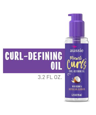 Aussie Miracle Curls Curl-defining Oil Hair Treatment 3.2 Fl Oz - Frizz Control & Shine | 1 Pack - Buy Online on SooperMarket.com