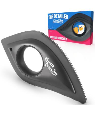 Chom Chom Detailer- Scraper for Pet Hair Remover and Lint - Great for CAR - Cat and Dog Hair Remover for Couch Furniture Carpet Clothing and Bedding - Travel Multi-Surface Fur Removal Tool
