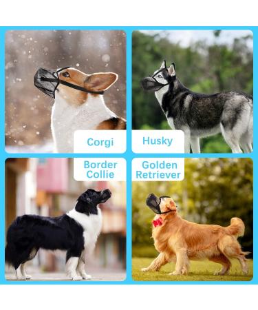 Fwlwtwss Dog Muzzle - Adjustable Mesh Muzzle for Small Medium & Large Dogs | Prevents Biting Chewing & Barking | International Shipping Available - Buy Online on SooperMarket.com