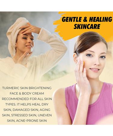 Natrulo Turmeric Face Cream for Face & Body - Natural Skin Brightening Lotion - USA Made 2 Oz - Buy Online on SooperMarket.com
