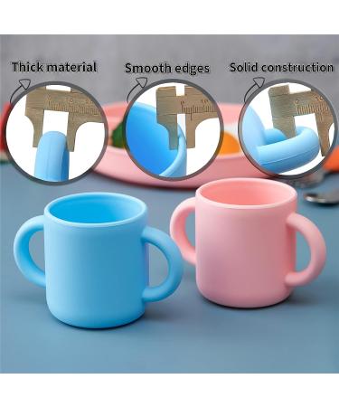 Silicone Training Cup for Infants - 5oz Open Cup with Handles - Princess Powder - Ideal for Toddlers and Babies - Buy Online on SooperMarket.com