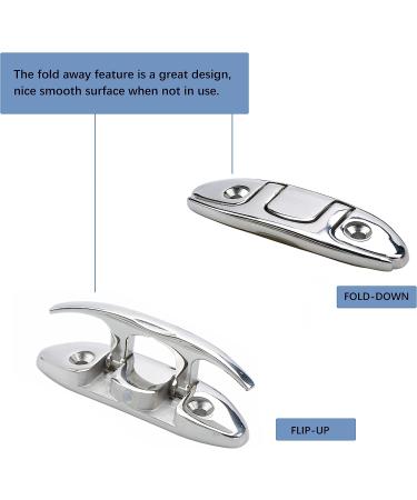 Thorn Boat Folding Cleat 4-1/2 Inch Stainless Steel - Marine Dock Cleat (1pcs) - Buy Online on SooperMarket.com
