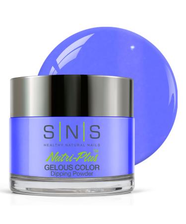SNS Nail Dip Powder Gelous Color Dipping Powder - Iguacu Falls (Blue/Cobalt Cream) - Long-Lasting Dip Nail Color Lasts 14 Days - Low-Odor & No UV Lamp Required - 1 OZ