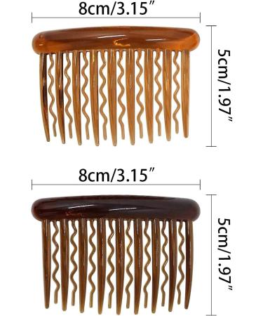 8 Piece Plastic Hair Comb Set for Fine Hair & Bridal Veils - Elegant Teeth Hairpins Side Combs & Hair Jewelry - Buy Online on SooperMarket.com