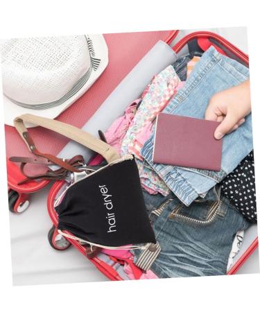 CANIGHT 4pcs Hair Dryer Storage Bag Storage Bags Organizer Bags for Travel Blow Dryer Bag Black Fabric - Buy Online on SooperMarket.com