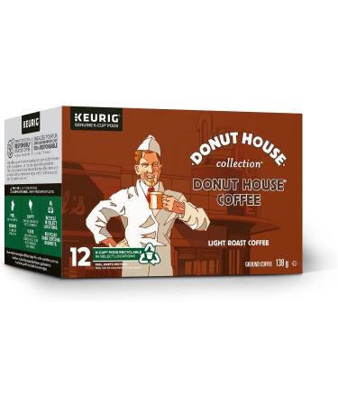 Donut House Collection Light Roast K-Cup Coffee Pods 12 Count For Keurig Coffee Makers Coffee Unflavored 12 count (Pack of 1) - Buy Online on SooperMarket.com