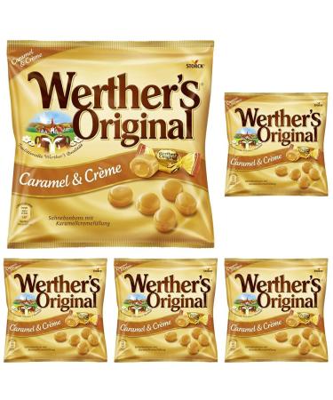 Werther's original caramel and cr me - 1 x 225g - classic cream bonbons with caramel taste and caramel cream filling (pack with 5) 1 x 225g (pack with 5) caramel & cr me