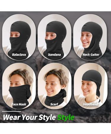 Longking Storm Hood - UV Protection Ski Mask & Balaclava for Men & Women | Warm Windproof Ideal for Motorcycling & Snowboarding - Black - Buy Online on SooperMarket.com