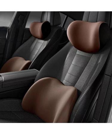 Auto Neck Pillow - Soft Memory Cotton Car Headrest Cushion | Brown Car Accessories - Buy Online on SooperMarket.com