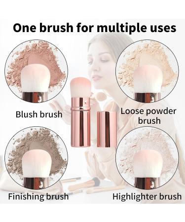Face Make-up Brush Pink Retractable Blush Brush Retractable Blush Brush Soft bristles Loose Powder Brush Makeup Brush for Blush Powders Make up Foundation - Buy Online on SooperMarket.com
