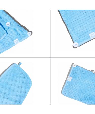 GIMME Beauty 100% Microfiber Hair Towel - Ultra Absorbent Quick Dry Wrap for Long Hair & All Hair Types - Frizz-Free Drying - Blue - Buy Online on SooperMarket.com