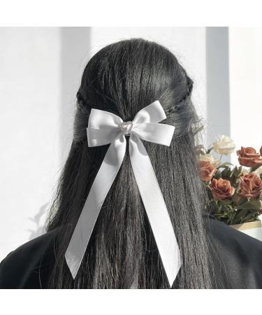 JSGHGDF Bowknot Hair Clip Heart Long Ribbon Bowknot Shape Hair Clip for Girl Spring Styling Tiaras Pink - Buy Online on SooperMarket.com