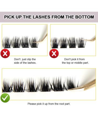 3D Fake Lashes Set - Individual False Eyelashes with Eyelash Glue and Tweezers for Beginners Reusable - Buy Online on SooperMarket.com