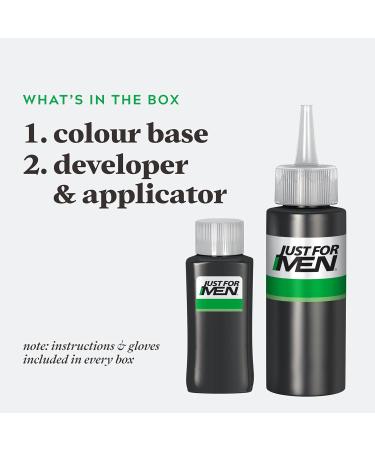 Just For Men Original Formula H40 Medium-Dark Brown Hair Dye - Targets Grey, Restores Natural Color for a Youthful Look - Buy Online on SooperMarket.com