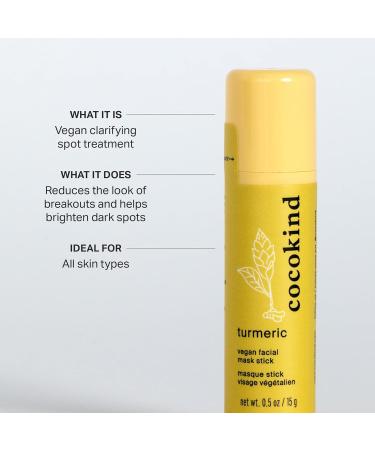 Cocokind Turmeric Mask Stick - Organic Spot Treatment for Dark Spots & Acne with Turmeric Tea Tree Oil & Ginger Root - Buy Online on SooperMarket.com