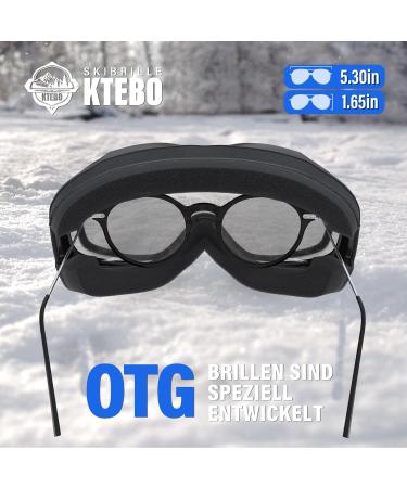 Buy KTEBO Ski Goggles for Men & Women | UV Protection Anti-Fog Mirrored | Perfect for Glasses Wearers - Silver Color - Buy Online on SooperMarket.com