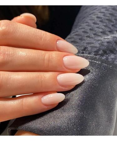 24 Pcs Sunjasmine Almond Fake Nails with Nail Glue - Pink White Gradient Designs | Acrylic Glue On Nails for Women - Buy Online on SooperMarket.com