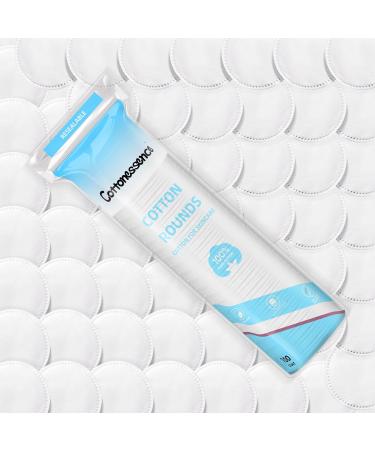Cotton Rounds for Facial Cleansing & Nail Polish Remover | 100% Pure Hypoallergenic Makeup Pads | Lint-Free & Multi-Layer Design (100 Count - Buy Online on SooperMarket.com
