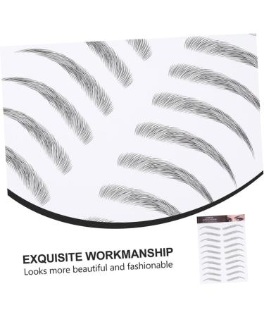 3 sheets Eyebrow False Artificial Fake Brow Sticker Transfer Eyebrows Temporary Imitation Decal 1 count (Pack of 1) Black - Buy Online on SooperMarket.com