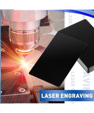 Marspark 300 Pieces Metal Engraving Blanks - Aluminum Business Card Blanks for CNC & Laser Engraving - 0.21mm Thickness - DIY Cards - Black - Buy Online on SooperMarket.com