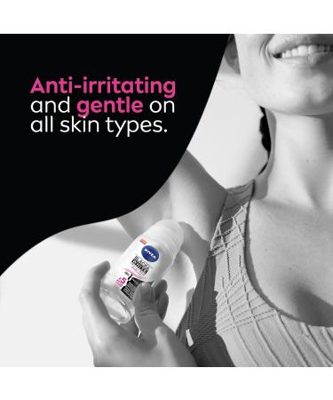 Nivea Antiperspirant Deodorant Invisible Clear Roll On - 48 Hour Protection for Black & White - 1.7 Fl Oz - Buy Online Internationally - Buy Online on SooperMarket.com