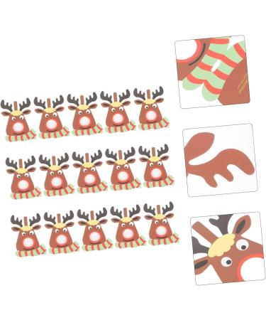 HOLIDYOYO 75 Pcs Lollipop Paper Card Elk Reindeer Candy Holder Xmas Lollipops Sweets for Lollpop - Buy Online on SooperMarket.com