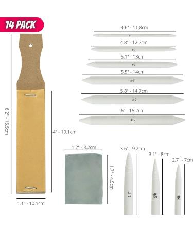 Mr. Pen Blending Stump 14 Pack with Art Eraser - Drawing and Sketching Blending Tools Set - Buy Online on SooperMarket.com