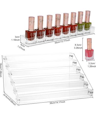 XiYee 6 Tier Nail Polish Storage Organiser Display Nail Polish Stand Nail Polish Shelf Acrylic Nail Polish Holder Perfume Storage Skin Care Organiser - Buy Online on SooperMarket.com