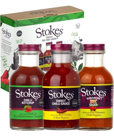 Stokes The Chilli Tasting Collection 3 Jar Pack | Vegetarian Vegan Dairy Free Gluten Free | Pack of 4 - Buy Online on SooperMarket.com