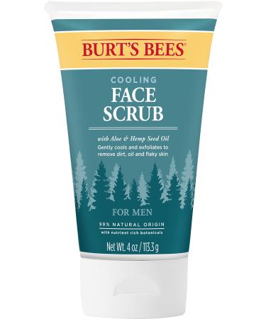 Burts Bees Cooling Face Scrub with Aloe & Hemp  For Men  4 Ounces