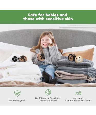 Wooly Heroes Dryer Balls - 100% Organic Wool - Eco-Friendly & Sustainable - Dry 1,000 Loads (Baby Cow & Friends) - Buy Online on SooperMarket.com
