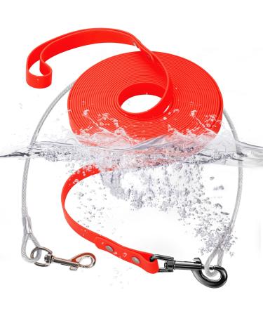 Waterproof Leash for Dogs with Chew Proof Tie-Out Leashes Waterproof Training Leash for Dogs (Orange 3m) 3m Orange