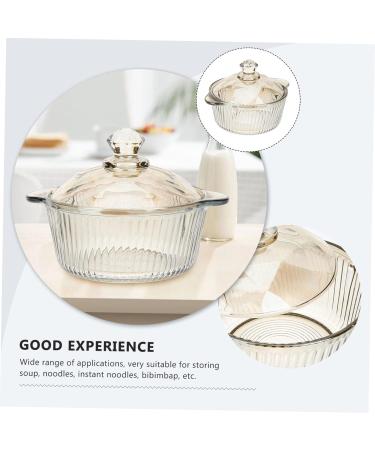 Zerodeko Food Supplies to Go Food Containers with Lids Instant Noodle Bowl Soup Bowls Fruit Bowls Salad Containers with Lids Ramen Noodles Bowl Snacks Container Household Food Bowl Glass 14x14cm As Shown - Buy Online on SooperMarket.com