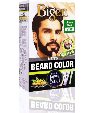 Bigen Men's Beard Color | Ammonia-Free with Aloe Extract & Olive Oil - 102 Brown Black | 1 Count - Buy Online on SooperMarket.com
