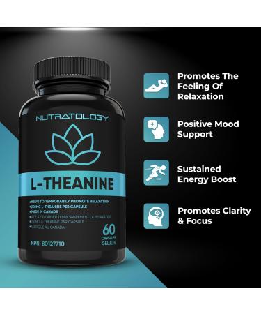 L-Theanine 250MG Capsules - For Stress Management & Relaxation - Promotes Focus Alertness & Clarity - L Theanine Supplement for Stress Relief - 250 mg per capsule - 60 Capsules 60 count (Pack of 1) - Buy Online on SooperMarket.com