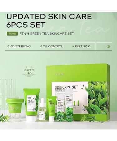 Buy Green Tea Skincare Set - 19-In-1 Gift with Natural Extracts | Cleanser Serum Creams & Masks for Teen Girls - Moisturizing & Nourishing Skin Care - Buy Online on SooperMarket.com