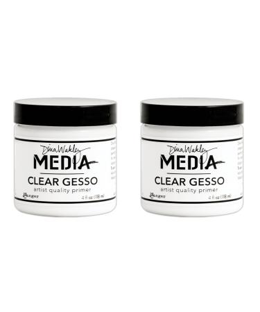 Dina Wakley Media Clear Gesso 4 oz Jar (2 Pack)