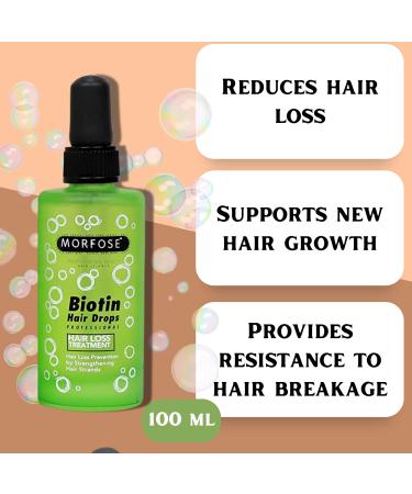 Morfose Biotin Hair Drop - Nourishing Hair Care for Growth & Strength | All Hair Types | 3.38 Fl Oz - Buy Online on SooperMarket.com