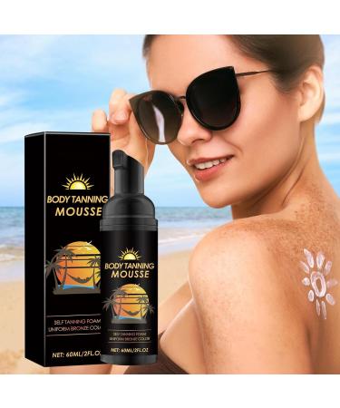 Long-Lasting Tanning Mousse | Natural Tanning Mousse | 60ml Tanning Mousse | Moisturizing Tanning Foam Tanning Mousse for Sunbeds Outdoor Tanning Mousse - Buy Online on SooperMarket.com
