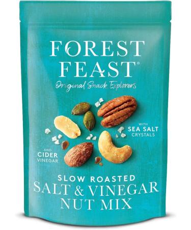 FOREST FEAST Slow Roasted Salt & Vinegar Nut Mix 1kg | Sea Salt & Cider Vinegar Roasted Nut Mix with Cashews Almonds Peanuts Pecans & Pumpkin Seeds | Vegan Snack