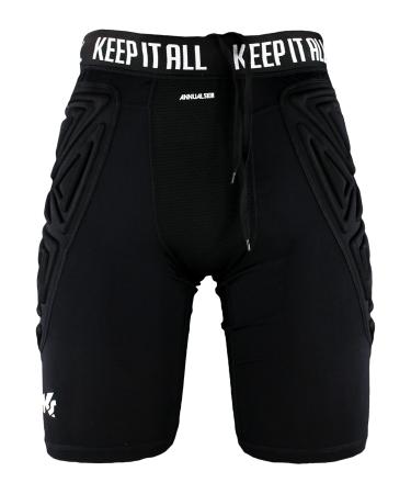 KEEPERsport Football - Teamsport Textile - Goalkeeper Pants Undershort PowerPadded Kids 128 Black