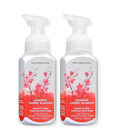 Bath and Body Works Gentle & Clean Foaming Hand Soap 8.75 fl. oz. (Japanese Cherry Blossom 2-Pack) Japanese Cherry Blossom 8.75 Fl Oz (Pack of 2)