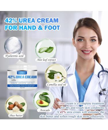 Urea 42% Foot Cream for Cracked Heel Repair and Callus Remover - Maximum Strength for Dry and Hard Skin - 100g (Original Scent) - Buy Online on SooperMarket.com