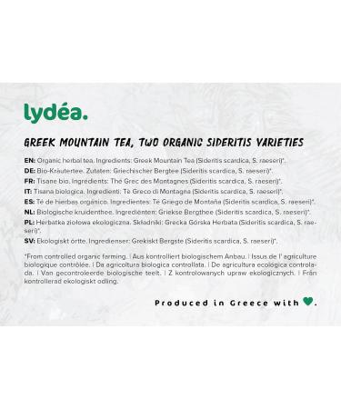 Lydea Organic Greek Mountain Tea 250g Traditional & Authentic Greek Loose Leaf Sideritis Herbal Tea Naturally Caffeine Free Practically Cut - Buy Online on SooperMarket.com