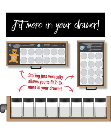 InDrawer AllSpice Rack (24 Jars + Labels) - Organize Your Spices Efficiently - Buy Online on SooperMarket.com